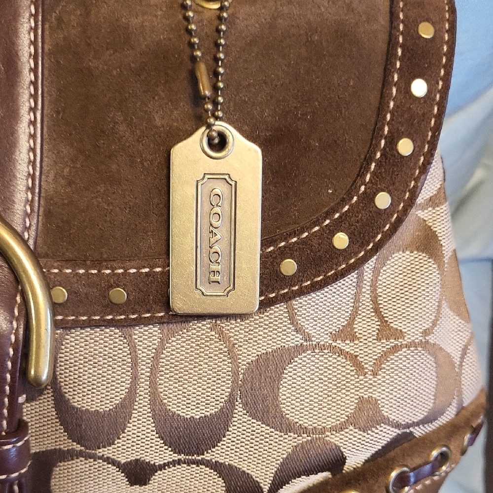 Coach Brown and Tan Women's Bag - Picture 2 of 13